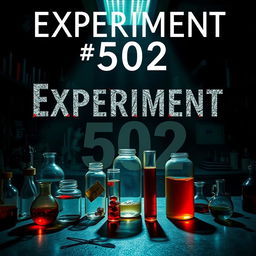 A book cover for a novel titled 'Experiment #502'