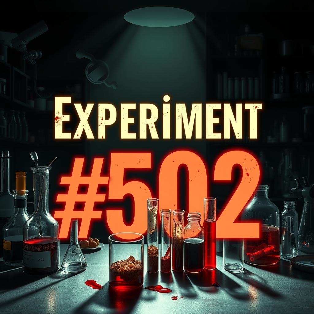 A book cover for a novel titled 'Experiment #502'