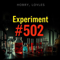 A book cover for a novel titled 'Experiment #502'