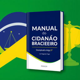 A book cover design featuring the title 'Manual do Cidadão Brasileiro: Descomplicando o Artigo 5°'