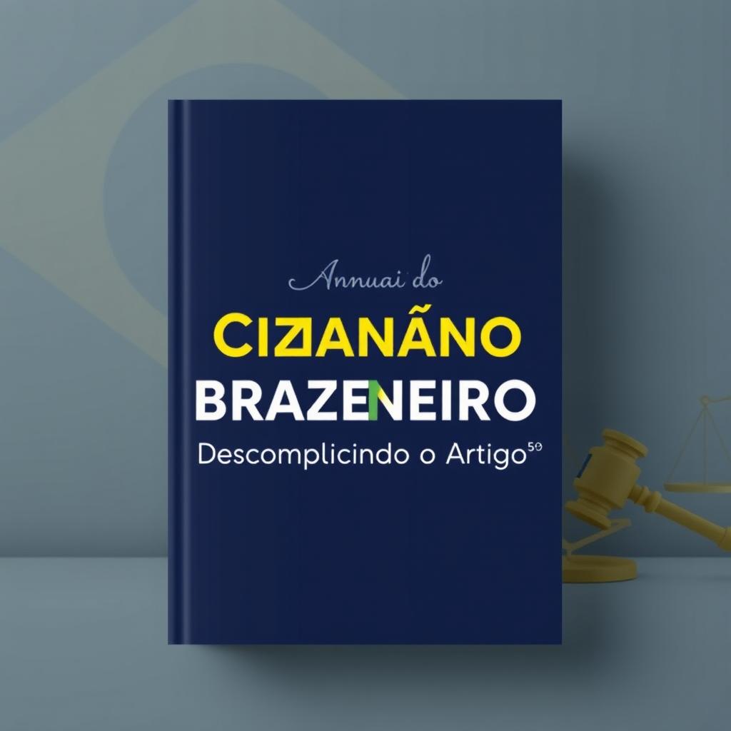 A book cover design featuring the title 'Manual do Cidadão Brasileiro: Descomplicando o Artigo 5°'