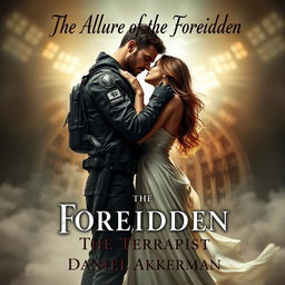 A captivating book cover featuring two realistic figures locked in a passionate embrace