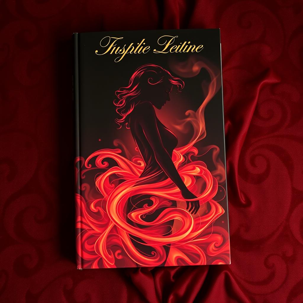 A tantalizing and alluring book cover design featuring an abstract silhouette of a sensual woman