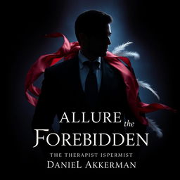 A captivating and seductive book cover design for "Allure of the Forbidden: The Therapist Daniel Akkerman"