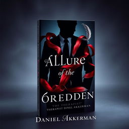 A captivating and seductive book cover design for "Allure of the Forbidden: The Therapist Daniel Akkerman"