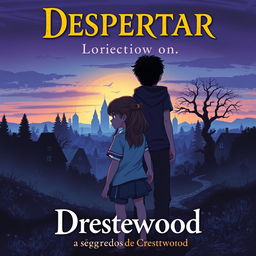 A book cover for the first volume, "Despertar," in the saga Segredos de Crestwood