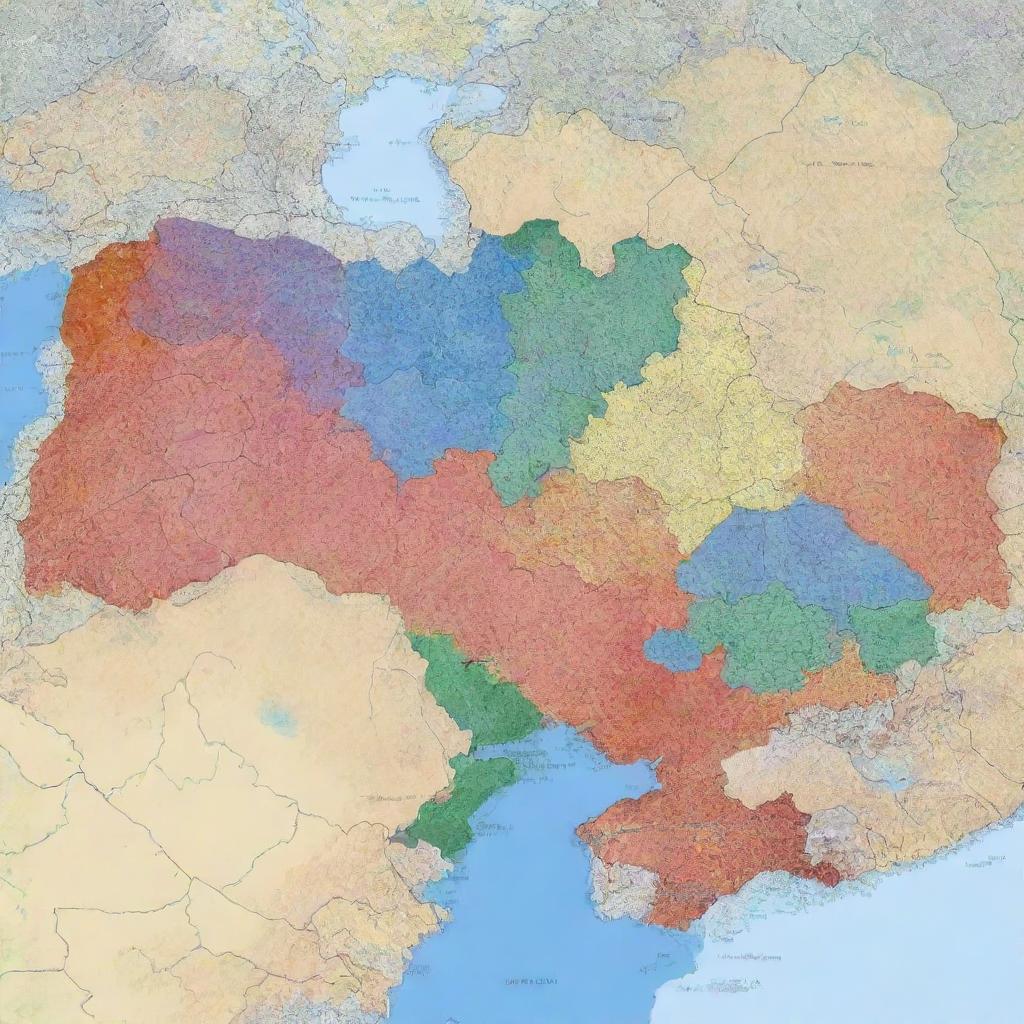 Generates an outline map of Ukraine highlighting the color metallurgy centers in Mykolaiv, Zaporizhia, Irshansk, Kyiv, and Bakhmut in distinct colors.