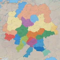 Generates an outline map of Ukraine highlighting the color metallurgy centers in Mykolaiv, Zaporizhia, Irshansk, Kyiv, and Bakhmut in distinct colors.