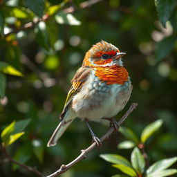 An exquisite bird captured in stunning 8k detail, showcasing the intricate patterns and vibrant colors of its feathers