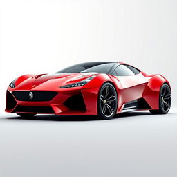 A futuristic sports car design combining the sleek, aerodynamic features of a Lamborghini with the elegant curves and luxurious feel of a Ferrari