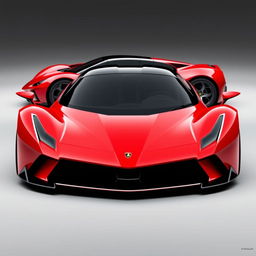 A futuristic sports car design combining the sleek, aerodynamic features of a Lamborghini with the elegant curves and luxurious feel of a Ferrari