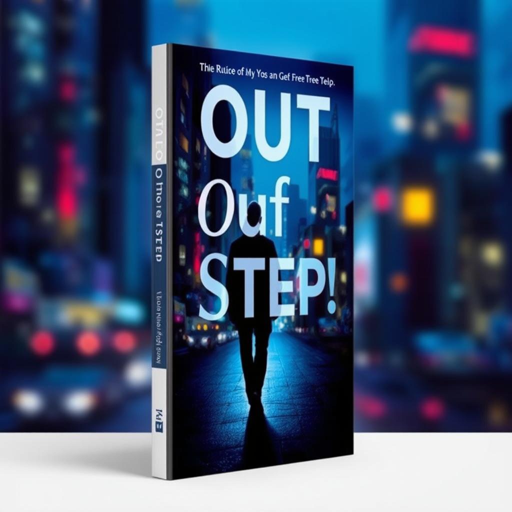 A striking and visually captivating book cover titled "Out of Step"