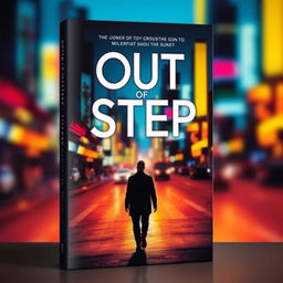 A striking and visually captivating book cover titled "Out of Step"