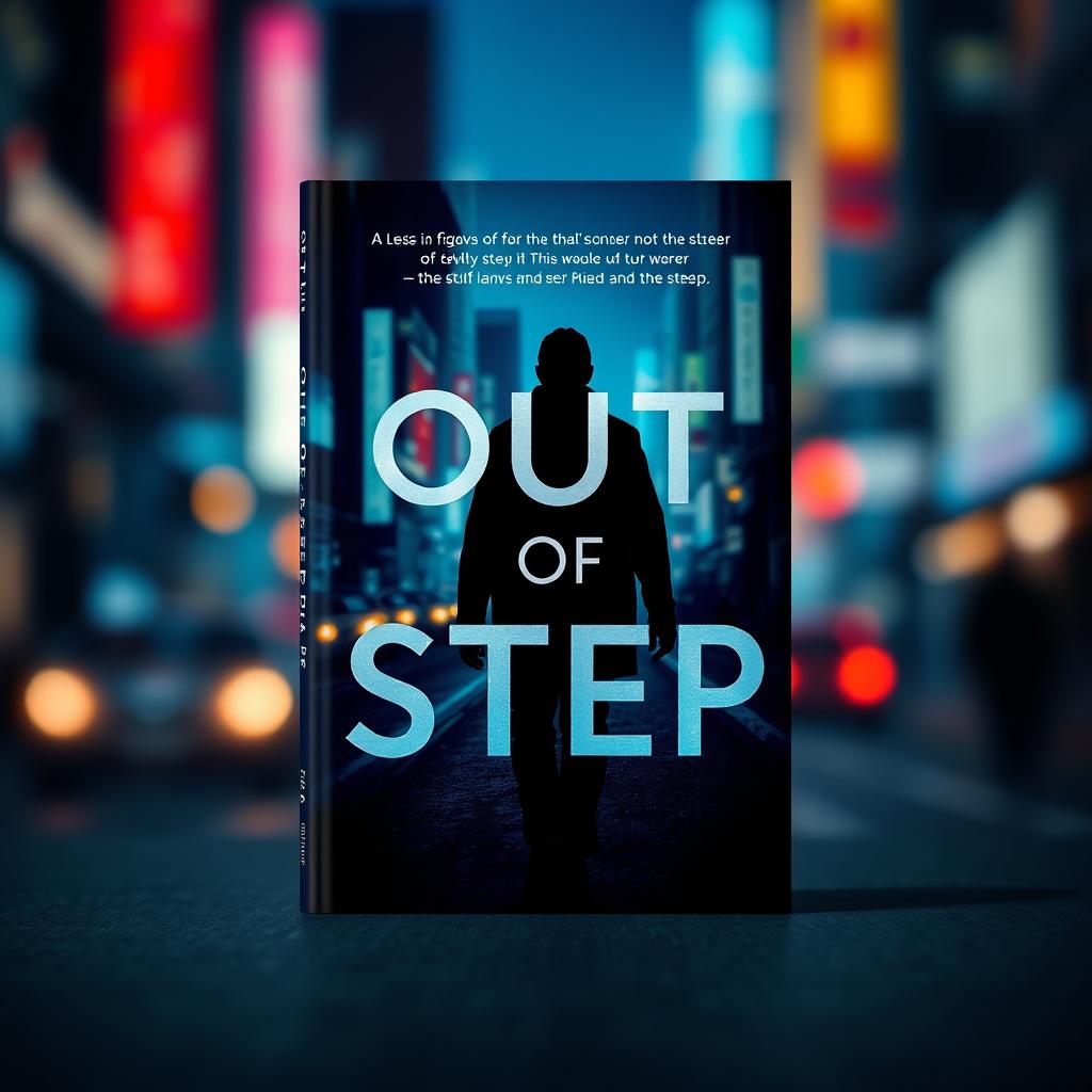 A striking and visually captivating book cover titled "Out of Step"