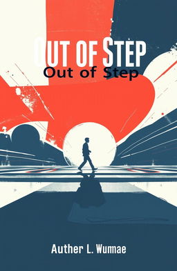 A captivating book cover illustration for the title 'Out of Step'