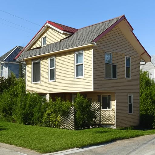 A 35x50 feet residential house with rental units on the second and third floor.