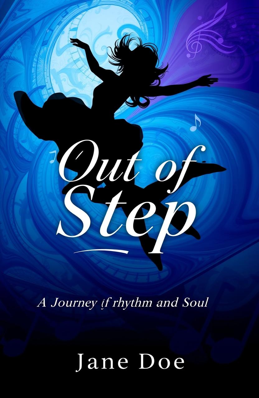 A dynamic and captivating book cover design for a novel titled "Out of Step