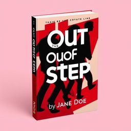 A stylish and eye-catching book cover design for a novel titled "Out of Step