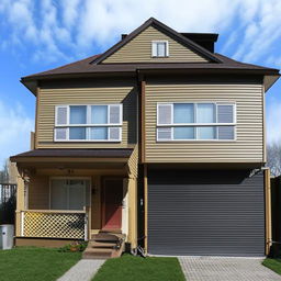 A 35x50 feet residential house with rental units on the second and third floor.