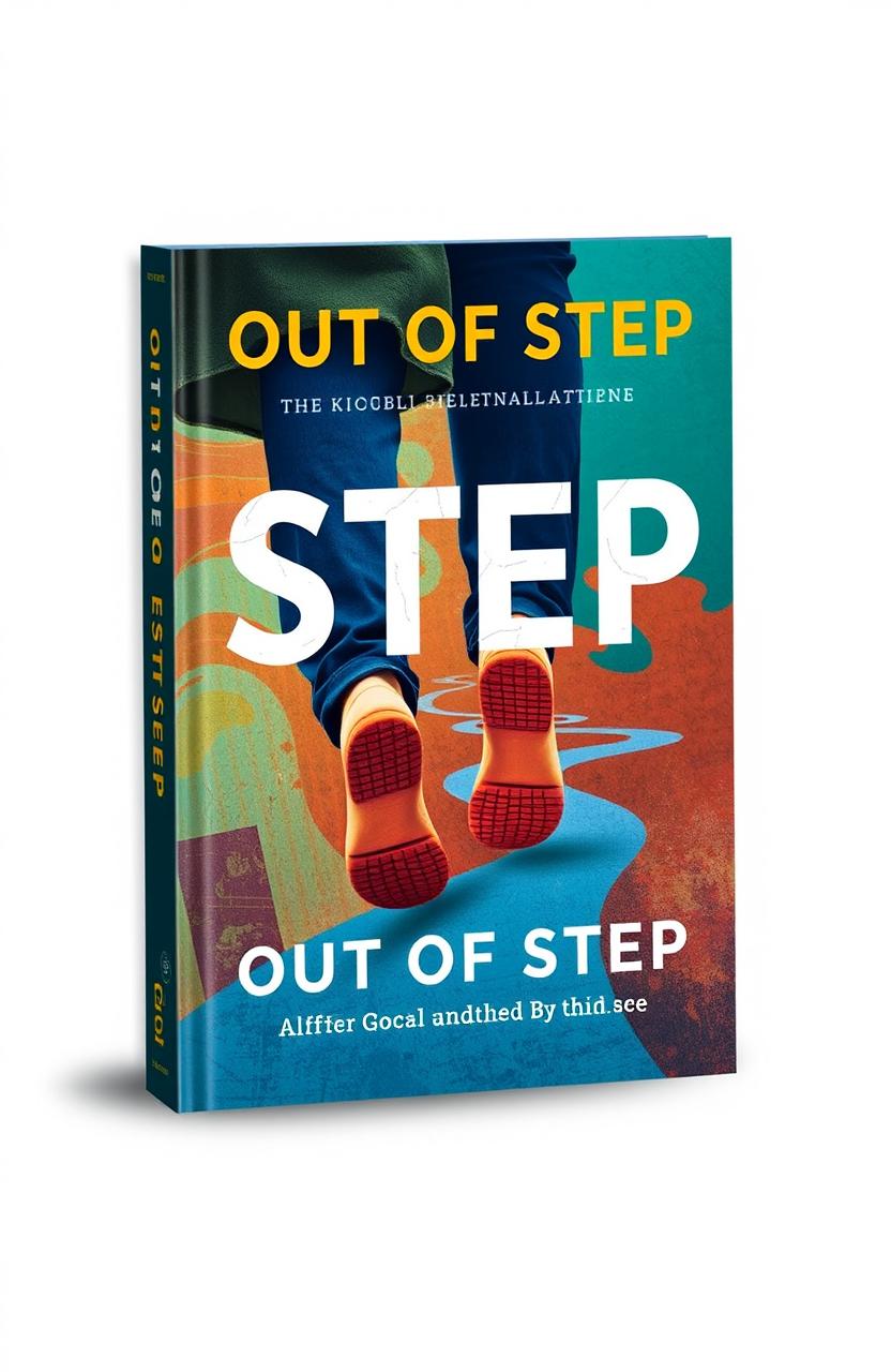 A captivating book cover for the title "OUT OF STEP"