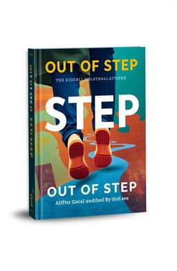 A captivating book cover for the title "OUT OF STEP"