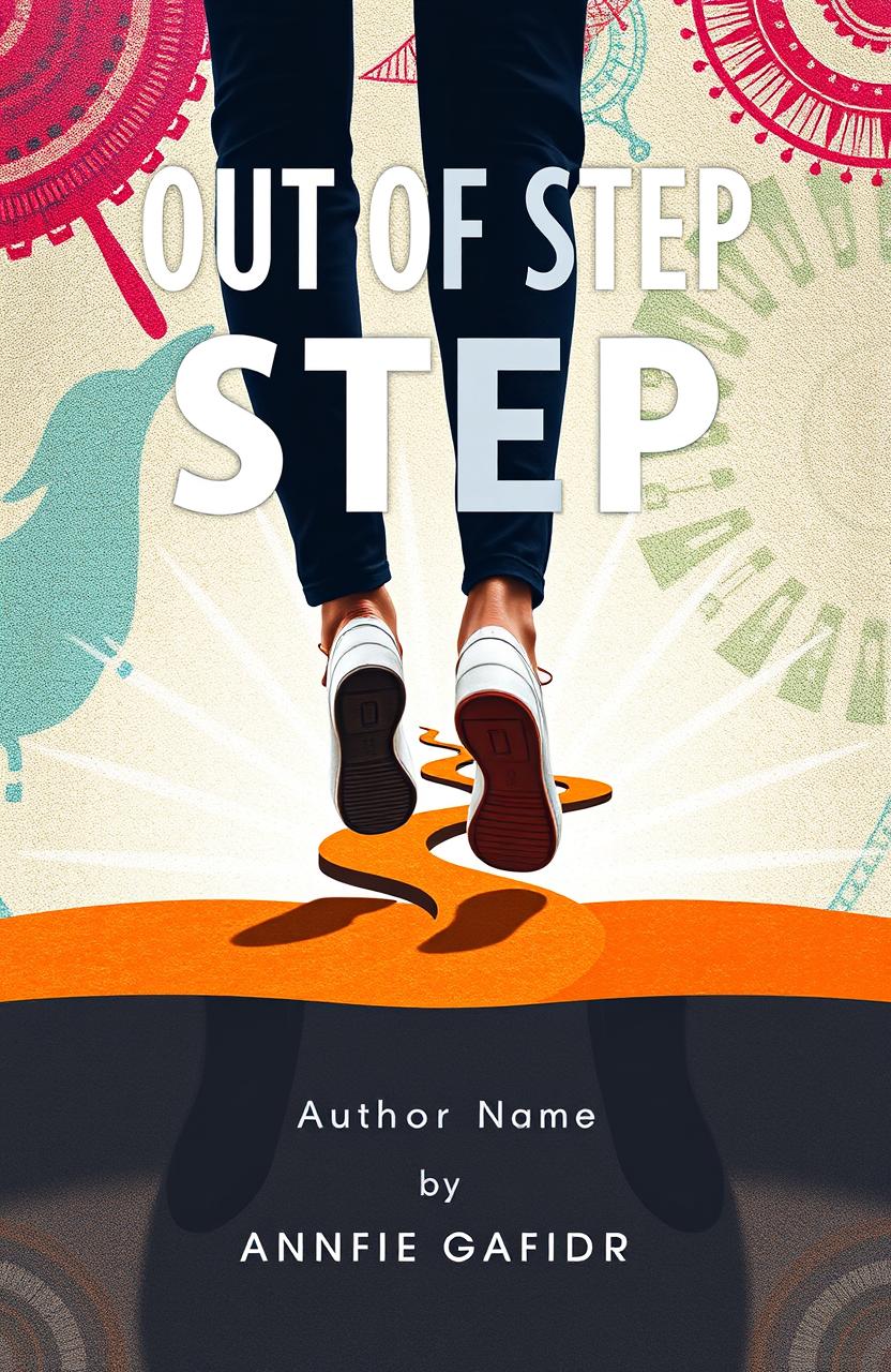 A captivating book cover for the title "OUT OF STEP"