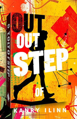 A dynamic and eye-catching book cover titled "OUT OF STEP"