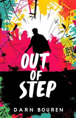 A dynamic and eye-catching book cover titled "OUT OF STEP"