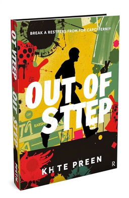 A dynamic and eye-catching book cover titled "OUT OF STEP"