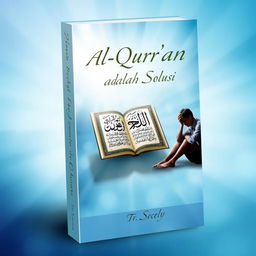 A book cover design for the title "Al-Qur'an adalah Solusi"