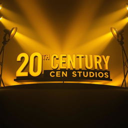 A creative interpretation of the 20th Century Studios logo, prominently featuring the color yellow