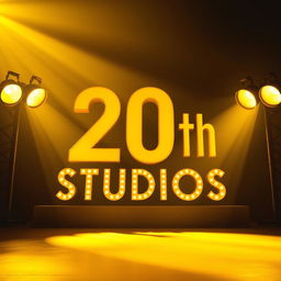 A creative interpretation of the 20th Century Studios logo, prominently featuring the color yellow