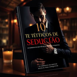 A captivating and enticing book cover for '10 Técnicas de Sedução: Os Segredos do Mentor Nicolas para Conquistar'