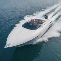 A sturdy and stylish speed boat that fuses the robust design elements and classic colors of a Ford vehicle