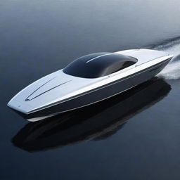 A modern and sleek speed boat design that incorporates the elegant lines, logo, and colors of a Hyundai sports car