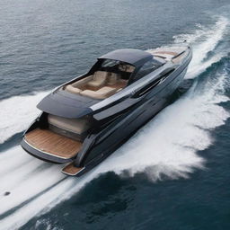 Envision a sturdy and luxurious off-shore watercraft that incorporates the muscular design and high-end aesthetics of a Range Rover SUV