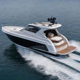 Envision a sturdy and luxurious off-shore watercraft that incorporates the muscular design and high-end aesthetics of a Range Rover SUV