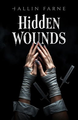 A dark and haunting book cover design featuring the title 'Hidden Wounds'