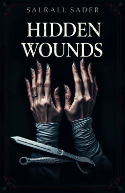 A dark and haunting book cover design featuring the title 'Hidden Wounds'