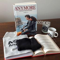 Book cover design featuring the title 'ANYMORE' at the top with a line beneath 'MORE'