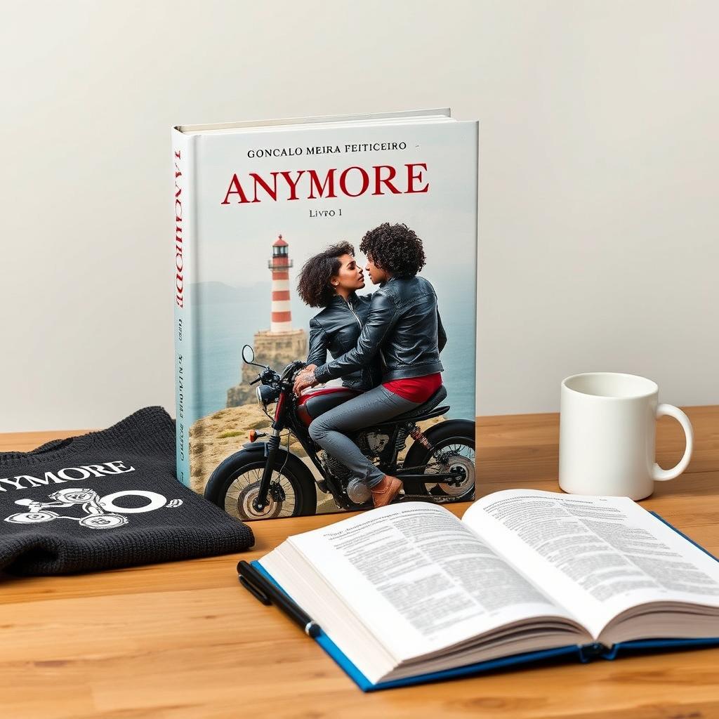 Book cover design featuring the title 'ANYMORE' at the top with a line beneath 'MORE'