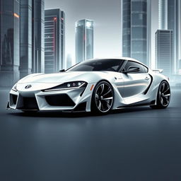 A futuristic concept design of the Toyota Supra MK6, incorporating sleek aerodynamic features and cutting-edge technology