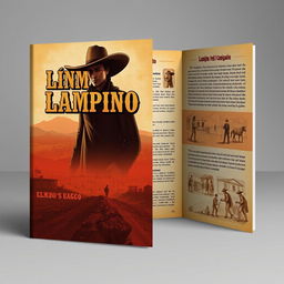 Folder design with the theme 'Lampião, King of Cangaço'