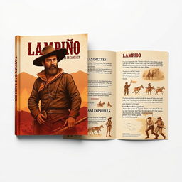 Folder design with the theme 'Lampião, King of Cangaço'