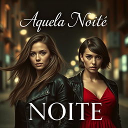 Book cover for a novel titled 'Aquela Noite' featuring two young women