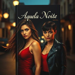 Book cover for a novel titled 'Aquela Noite' featuring two young women