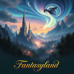 A mystical teaser poster for a fantasy movie set in Fantasyland