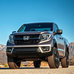 A sleek and modern Honda truck, prominently featuring its aerodynamic design and smooth, glossy surface