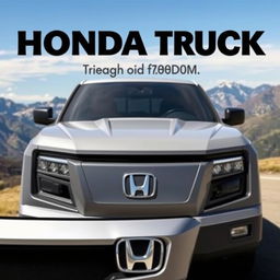 A sleek and modern Honda truck, prominently featuring its aerodynamic design and smooth, glossy surface