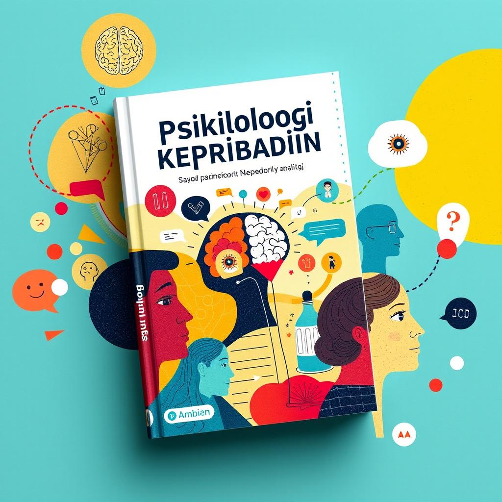 A captivating and educational book cover for a textbook on personality psychology